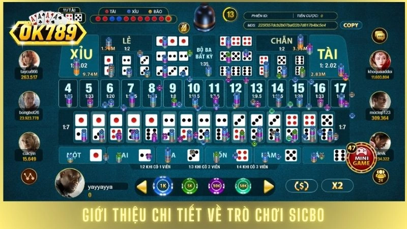 Giới thiệu chi tiết về trò chơi Sicbo
