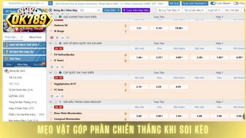 Soi kèo bóng đá OK789 - Nhận định kèo thơm chính xác 3 Mẹo vặt góp phần chiến thắng khi soi kèo