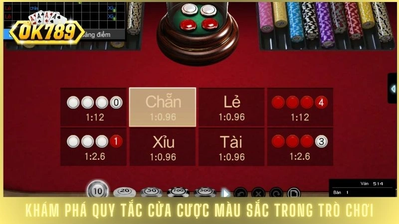 Xóc đĩa online OK789 - Mẹo đọc vị, bắt cầu chính xác 2 Khám phá quy tắc cửa cược màu sắc trong trò chơi